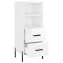 Hochglanzweißes Sperrholz-Sideboard 34,5 x 34 x 90 cm von vidaXL, Sideboards - Ref: Foro24-828678, Preis: 63,69 €, Rabatt: %