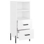 Hochglanzweißes Sperrholz-Sideboard 34,5 x 34 x 90 cm von vidaXL, Sideboards - Ref: Foro24-828678, Preis: 64,34 €, Rabatt: %