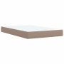 Cama box spring con colchón cuero sintético capuchino 120x190cm