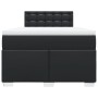 Cama box spring con colchón cuero sintético negro 120x200 cm