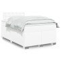 Cama box spring con colchón cuero sintético blanco 120x200 cm