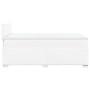 Cama box spring con colchón cuero sintético blanco 120x200 cm