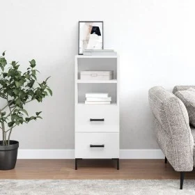Sideboard aus glänzendem weißem Sperrholz 34,5x34x90 cm von vidaXL, Sideboards - Ref: Foro24-828670, Preis: 54,07 €, Rabatt: %