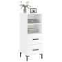 Aparador de madera contrachapada blanco brillante 34,5x34x90 cm de vidaXL, Aparadores - Ref: Foro24-828670, Precio: 60,77 €, ...