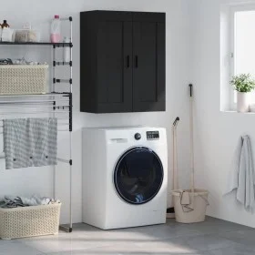 Black engineered wood wall cabinet 69.5x34x90 cm by vidaXL, Sideboards - Ref: Foro24-830397, Price: 82,96 €, Discount: %