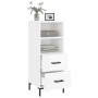 Sideboard aus glänzendem weißem Sperrholz 34,5x34x90 cm von vidaXL, Sideboards - Ref: Foro24-828670, Preis: 60,81 €, Rabatt: %