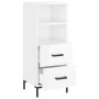 Sideboard aus glänzendem weißem Sperrholz 34,5x34x90 cm von vidaXL, Sideboards - Ref: Foro24-828670, Preis: 60,81 €, Rabatt: %