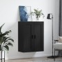 Black engineered wood wall cabinet 69.5x34x90 cm by vidaXL, Sideboards - Ref: Foro24-830397, Price: 78,71 €, Discount: %