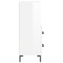 Aparador de madera contrachapada blanco brillante 34,5x34x90 cm de vidaXL, Aparadores - Ref: Foro24-828670, Precio: 60,77 €, ...