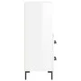 Aparador de madera contrachapada blanco brillante 34,5x34x90 cm de vidaXL, Aparadores - Ref: Foro24-828670, Precio: 60,14 €, ...