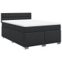 Cama box spring con colchón cuero sintético negro 160x200 cm en Camas y somieres | Comprar online en Foro24