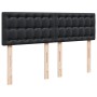 Cama box spring con colchón cuero sintético negro 160x200 cm en Camas y somieres | Comprar online en Foro24