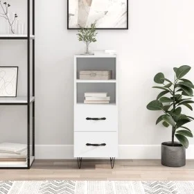 Weißes Sideboard aus Holzwerkstoff, 34,5 x 34 x 90 cm von vidaXL, Sideboards - Ref: Foro24-828660, Preis: 51,93 €, Rabatt: %