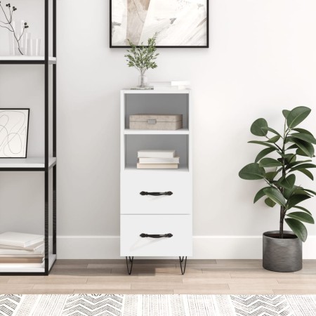 Weißes Sideboard aus Holzwerkstoff, 34,5 x 34 x 90 cm von vidaXL, Sideboards - Ref: Foro24-828660, Preis: 52,44 €, Rabatt: %