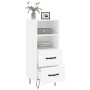 Weißes Sideboard aus Holzwerkstoff, 34,5 x 34 x 90 cm von vidaXL, Sideboards - Ref: Foro24-828660, Preis: 52,44 €, Rabatt: %