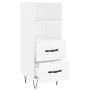 Weißes Sideboard aus Holzwerkstoff, 34,5 x 34 x 90 cm von vidaXL, Sideboards - Ref: Foro24-828660, Preis: 51,93 €, Rabatt: %