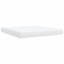Cama box spring con colchón cuero sintético blanco 180x200 cm