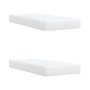 Cama box spring con colchón cuero sintético blanco 200x200 cm