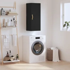Armario de pared negro 34,5x34x90 cm de vidaXL, Aparadores - Ref: Foro24-828837, Precio: 47,63 €, Descuento: %