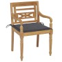 Batavia chairs, 6 units, solid teak wood with cushions. by vidaXL, Garden chairs - Ref: Foro24-3073322, Price: 752,31 €, Disc...