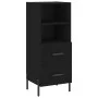 Aparador de madera contrachapada negro 34,5x34x90 cm de vidaXL, Aparadores - Ref: Foro24-828677, Precio: 59,79 €, Descuento: %