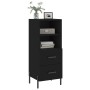 Aparador de madera contrachapada negro 34,5x34x90 cm de vidaXL, Aparadores - Ref: Foro24-828677, Precio: 60,34 €, Descuento: %