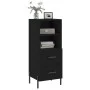 Aparador de madera contrachapada negro 34,5x34x90 cm de vidaXL, Aparadores - Ref: Foro24-828677, Precio: 59,79 €, Descuento: %