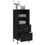 Aparador de madera contrachapada negro 34,5x34x90 cm de vidaXL, Aparadores - Ref: Foro24-828677, Precio: 60,34 €, Descuento: %