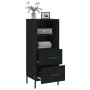 Aparador de madera contrachapada negro 34,5x34x90 cm de vidaXL, Aparadores - Ref: Foro24-828677, Precio: 59,79 €, Descuento: %