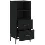 Aparador de madera contrachapada negro 34,5x34x90 cm de vidaXL, Aparadores - Ref: Foro24-828677, Precio: 60,34 €, Descuento: %