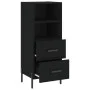 Aparador de madera contrachapada negro 34,5x34x90 cm de vidaXL, Aparadores - Ref: Foro24-828677, Precio: 59,79 €, Descuento: %