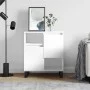Aparador de madera contrachapada blanco brillante 60x35x70 cm de vidaXL, Aparadores - Ref: Foro24-831198, Precio: 71,73 €, De...