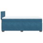 Cama box spring con colchón terciopelo azul oscuro 80x200 cm en Camas y somieres | Comprar online en Foro24