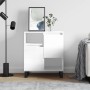 Hochglanzweißes Sperrholz-Sideboard 60x35x70 cm von vidaXL, Sideboards - Ref: Foro24-831198, Preis: 72,64 €, Rabatt: %
