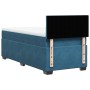 Cama box spring con colchón terciopelo azul oscuro 80x200 cm en Camas y somieres | Comprar online en Foro24
