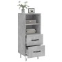 Sideboard aus grauem Betonsperrholz 34,5x34x90 cm von vidaXL, Sideboards - Ref: Foro24-828664, Preis: 50,72 €, Rabatt: %