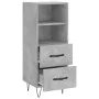 Aparador de madera contrachapada gris hormigón 34,5x34x90 cm de vidaXL, Aparadores - Ref: Foro24-828664, Precio: 45,22 €, Des...