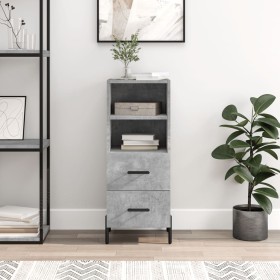 Concrete gray plywood sideboard 34.5x34x90 cm by vidaXL, Sideboards - Ref: Foro24-828680, Price: 58,44 €, Discount: %