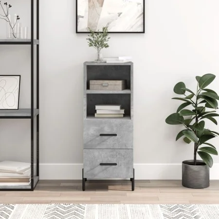 Aparador de madera contrachapada gris hormigón 34,5x34x90 cm de vidaXL, Aparadores - Ref: Foro24-828680, Precio: 57,86 €, Des...