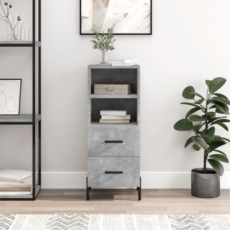 Aparador de madera contrachapada gris hormigón 34,5x34x90 cm de vidaXL, Aparadores - Ref: Foro24-828680, Precio: 58,38 €, Des...