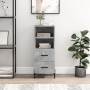 Aparador de madera contrachapada gris hormigón 34,5x34x90 cm de vidaXL, Aparadores - Ref: Foro24-828680, Precio: 58,38 €, Des...
