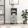 Betongraues Sperrholz-Sideboard 34,5 x 34 x 90 cm von vidaXL, Sideboards - Ref: Foro24-828680, Preis: 57,86 €, Rabatt: %
