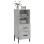 Aparador de madera contrachapada gris hormigón 34,5x34x90 cm de vidaXL, Aparadores - Ref: Foro24-828680, Precio: 58,38 €, Des...