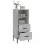 Betongraues Sperrholz-Sideboard 34,5 x 34 x 90 cm von vidaXL, Sideboards - Ref: Foro24-828680, Preis: 57,86 €, Rabatt: %