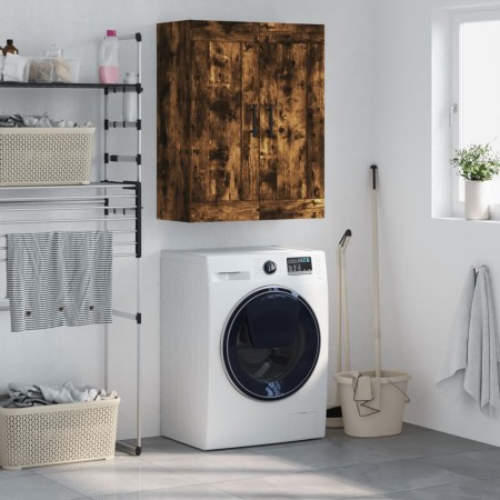 Smoked oak engineered wood wall cabinet 69.5x34x90 cm by vidaXL, Sideboards - Ref: Foro24-830409, Price: 64,58 €, Discount: %