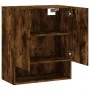 Smoked oak engineered wood wall cabinet 60x31x70 cm by vidaXL, Lockers and storage cabinets - Ref: Foro24-829929, Price: 47,0...