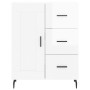 Aparador de madera contrachapada blanco brillante 69,5x34x90 cm de vidaXL, Aparadores - Ref: Foro24-830278, Precio: 106,33 €,...