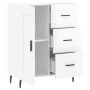 Aparador de madera contrachapada blanco brillante 69,5x34x90 cm de vidaXL, Aparadores - Ref: Foro24-830278, Precio: 106,33 €,...