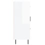 Aparador de madera contrachapada blanco brillante 69,5x34x90 cm de vidaXL, Aparadores - Ref: Foro24-830278, Precio: 106,33 €,...