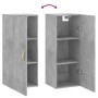 Armario de pared gris hormigón 34,5x34x90 cm de vidaXL, Aparadores - Ref: Foro24-828840, Precio: 46,90 €, Descuento: %